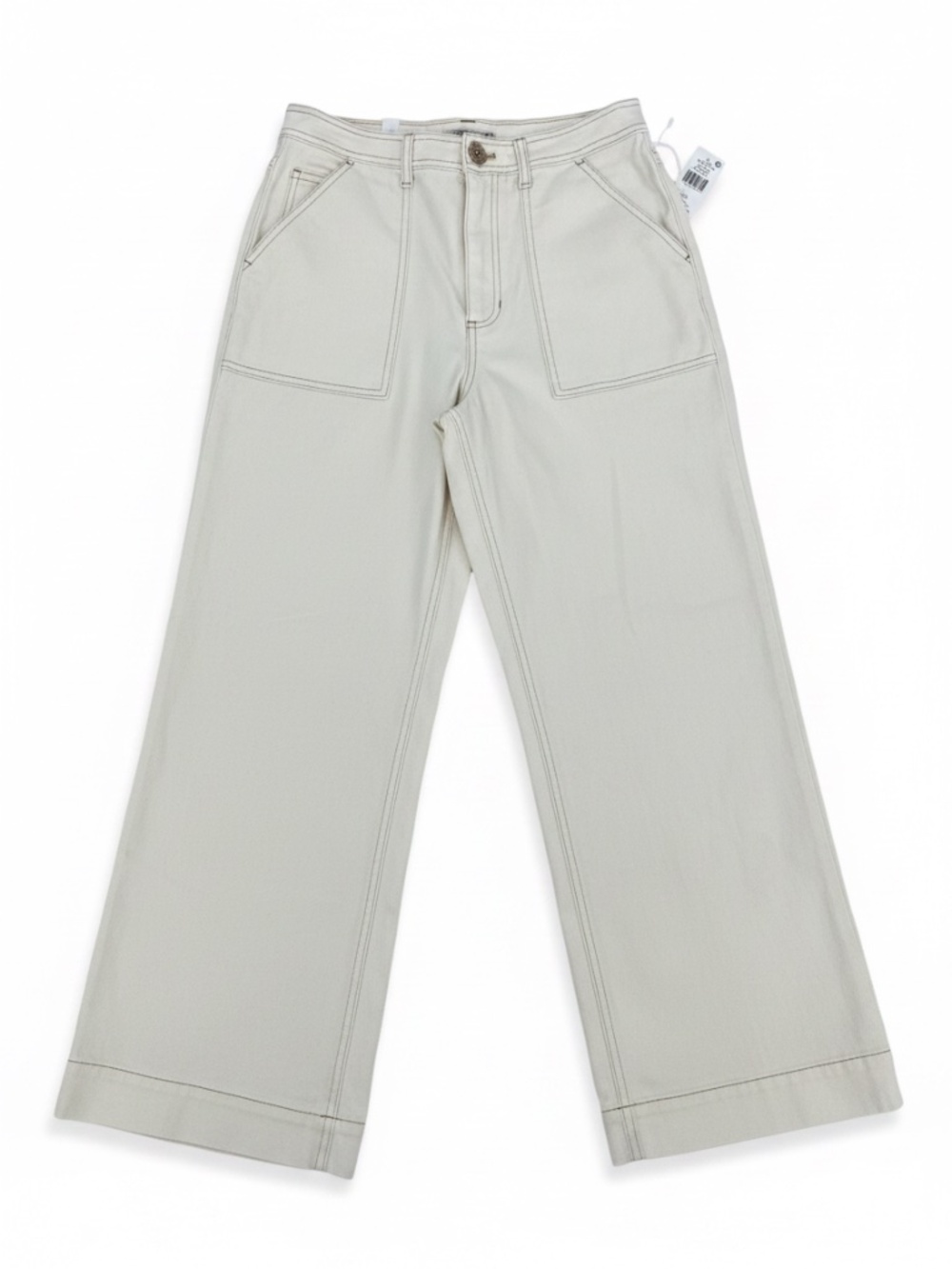 NWT CeCe half white adorable jeans with a cute flower button 8 - Picture 4 of 8
